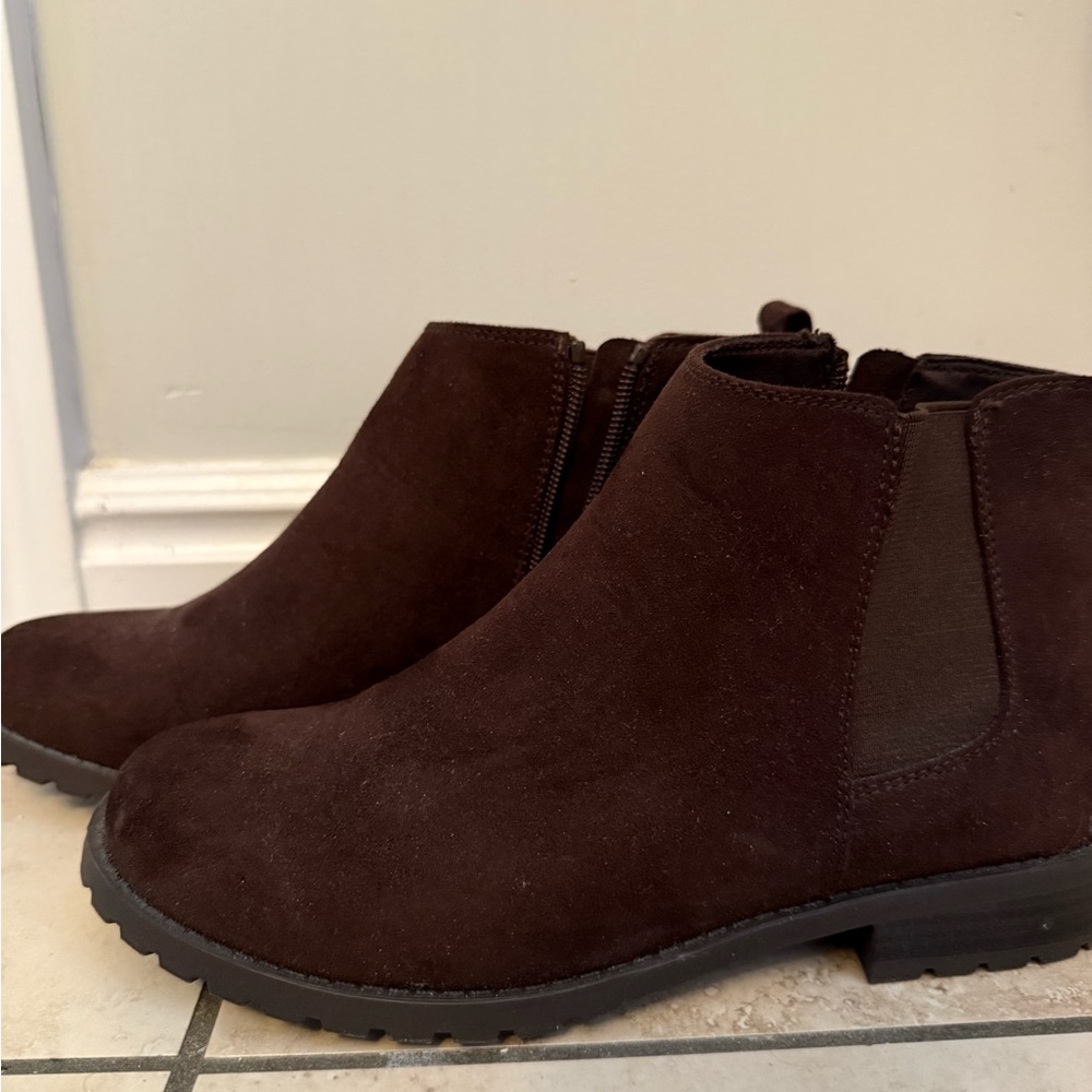 Brown Suede Ankle Boots
